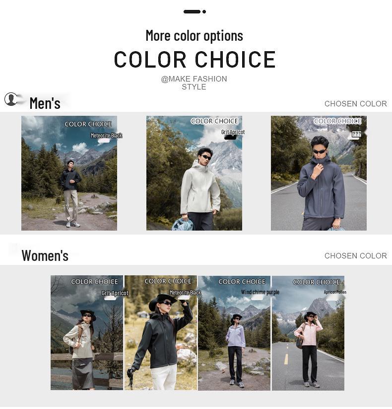 Windproof Jackets: Men's & Women's Hooded Softshell for Mountaineering & Outdoors.