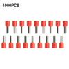 1000 Pieces Wire End Ferrules 10 Mm2 X 12 Mm Length Red Wire End Sleeves VE10-12 Tubular Pre-insulated Terminals Cable Parts