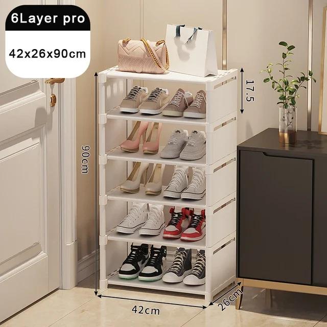 Shoe Organizer Shelf Multi-layer Stackable Dormitory Home Storage Stand DIY Wall Corner Space Saving Adjustable Shoe Organizer
