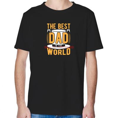 The Best Dad In The World Fashion Printed TShirt Funny Fathers Day Tops  TShirt New Arrival Goods Cotton Short Sleeve TShirt