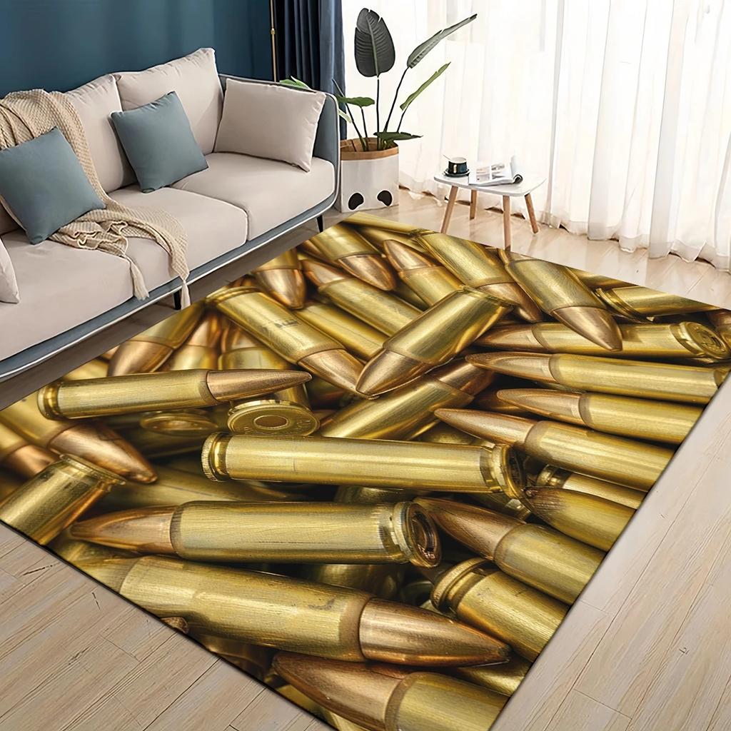27 Arten Coole Verschiedene Arten von Pistolenkugeln Teppich für Wohnzimmer Schlafzimmer Haus Sofadekoration, Kinder Spielen Rutschfeste Bodenmatte