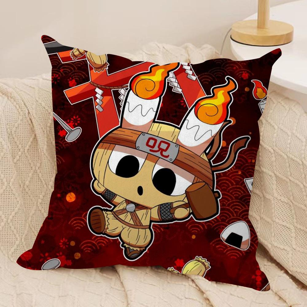 Cartoon P-PepoyoS Cushion Cover Silky Short Plush Double-Sided Printed Pillow Case for Sofa All Seasons Home Decor Gift