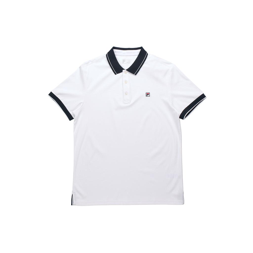 Fila Business Casual Short Sleeve Polo Shirt Men Tops White F11M128106F-WT