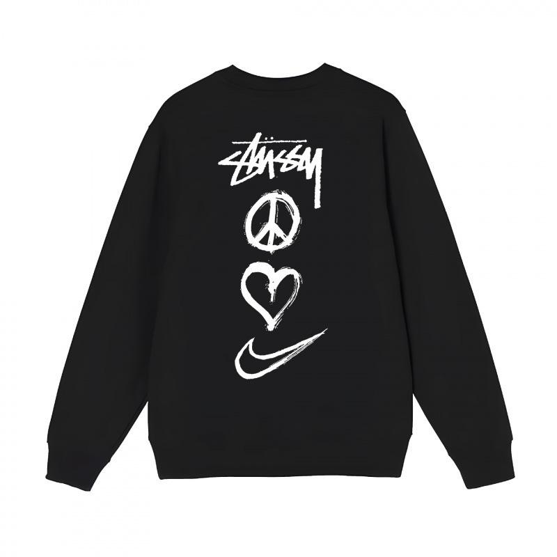 Sudadera Unisex con Estampado Stusy de Algodón Puro con Cuello Redondo - Estilo Moderno, Holgado y Casual