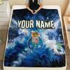 Custom Name,FC Porto Printed Flannel Blanket, soft throw for bedroom sofa, washable, Christmas present, great gift.