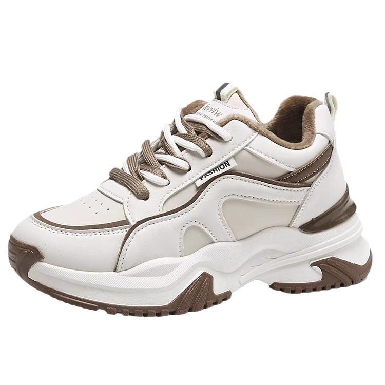Daddy shoes women's 2025 new winter velvet warm two cotton shoes popular women's sports platform casual women's shoes