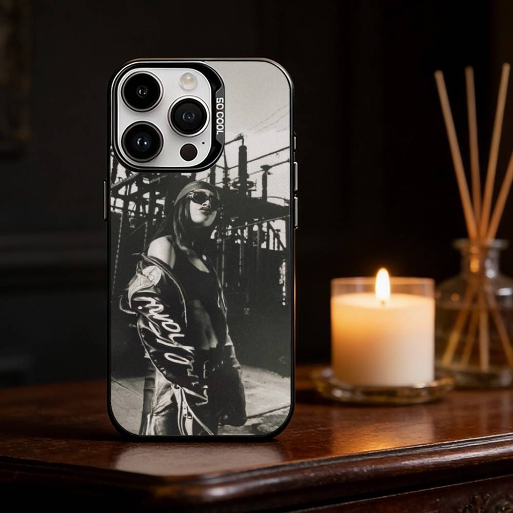 Sängerin A-AaliyahS Hip-Hop Handyhülle Für iPhone 17 16 15 14 13 12 11 Pro Max Plus Silber Matt Schwarz Hülle