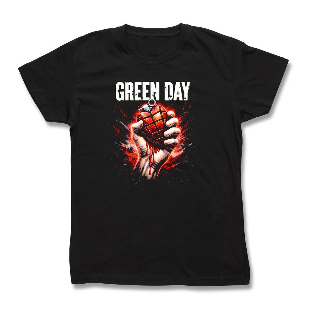 Green D black TShirt cotton Punk Rock Punk Pop Power pop festival tee XL
