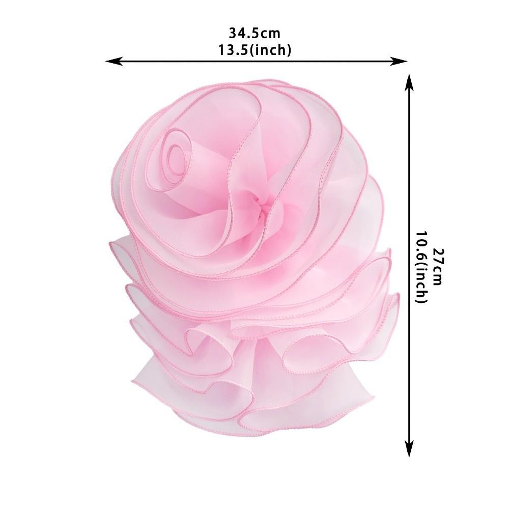 Fiori Petto 3D Stratificati Decorazione Abbigliamento Pieghettato Corsage Nuovo Fiore Rosa in Chiffon
