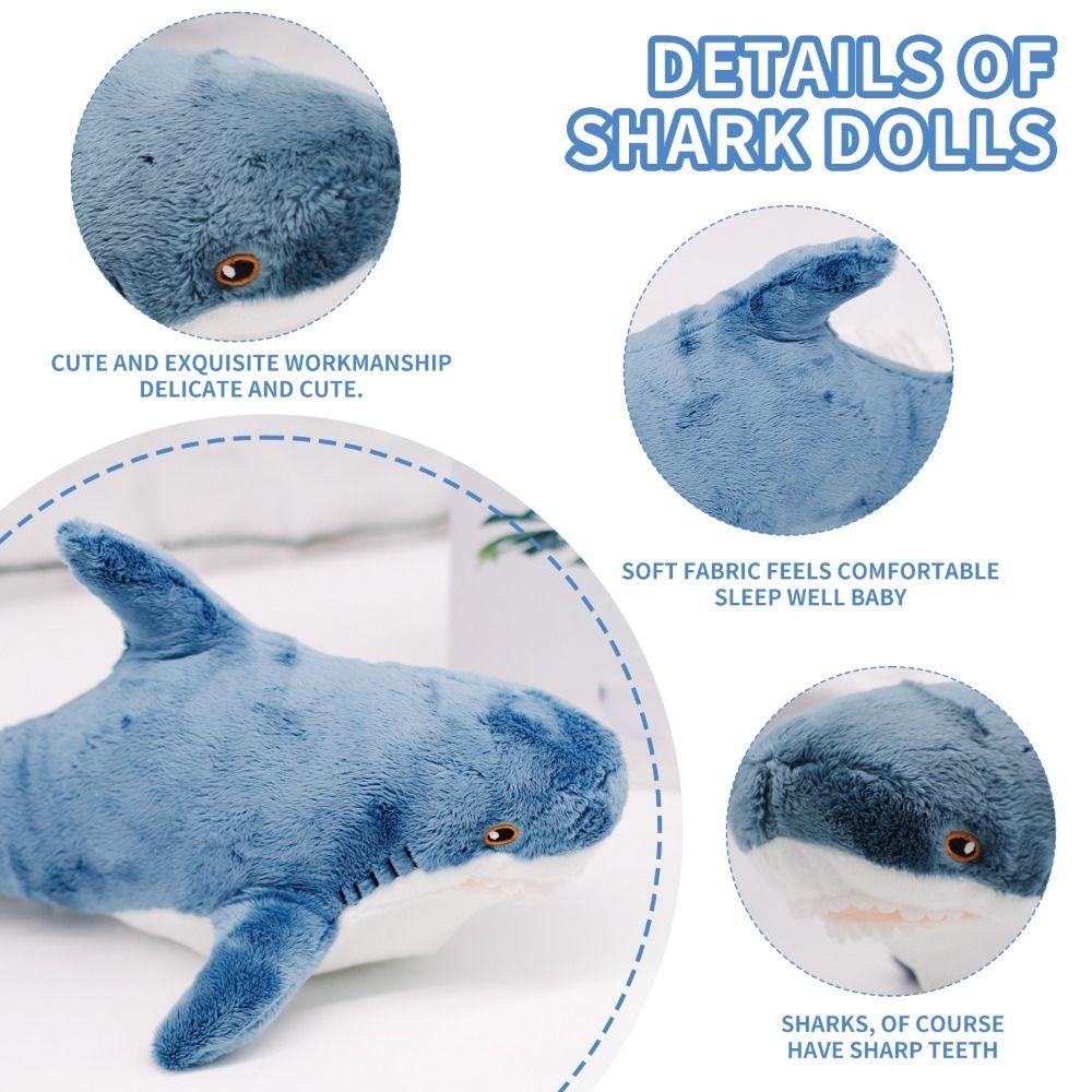 Present Accompany Toy Giant Shark Plush Toy Shark Stuffed Dolls Stuffed Animal Birthday Gifts
