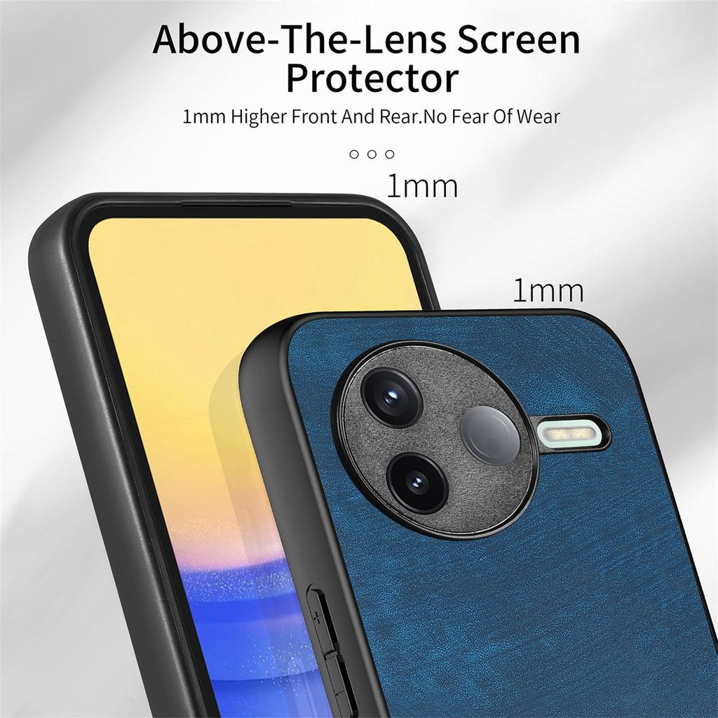 Dla Xiaomi Poco F7 Pro 5G/Xiaomi Redmi K80 5G Etui Wstrząsoodporne Smukłe Retro Skórzane Tylne Etui na Telefon