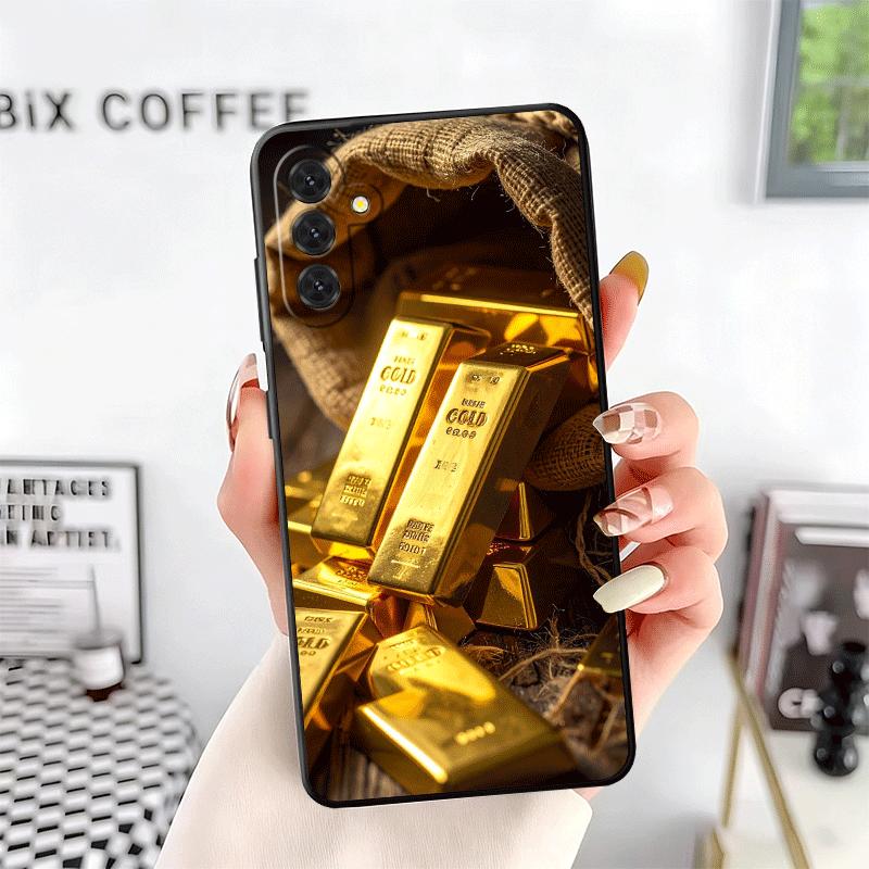 Fine Gold Pattern Printing Soft Phone Case for Samsung A17 A37 A57 A16 A26 A36 A56 A15 A25 A35 A55 A14 A24 A34 A54 A13 A23 A33 A