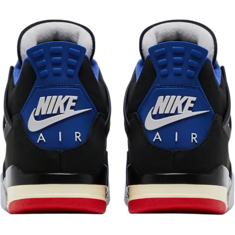 Air Jordan 4 Retro PS Rare Air Kids Sneakers Black Fire-Red Deep-Royal-Blue IB4388-003