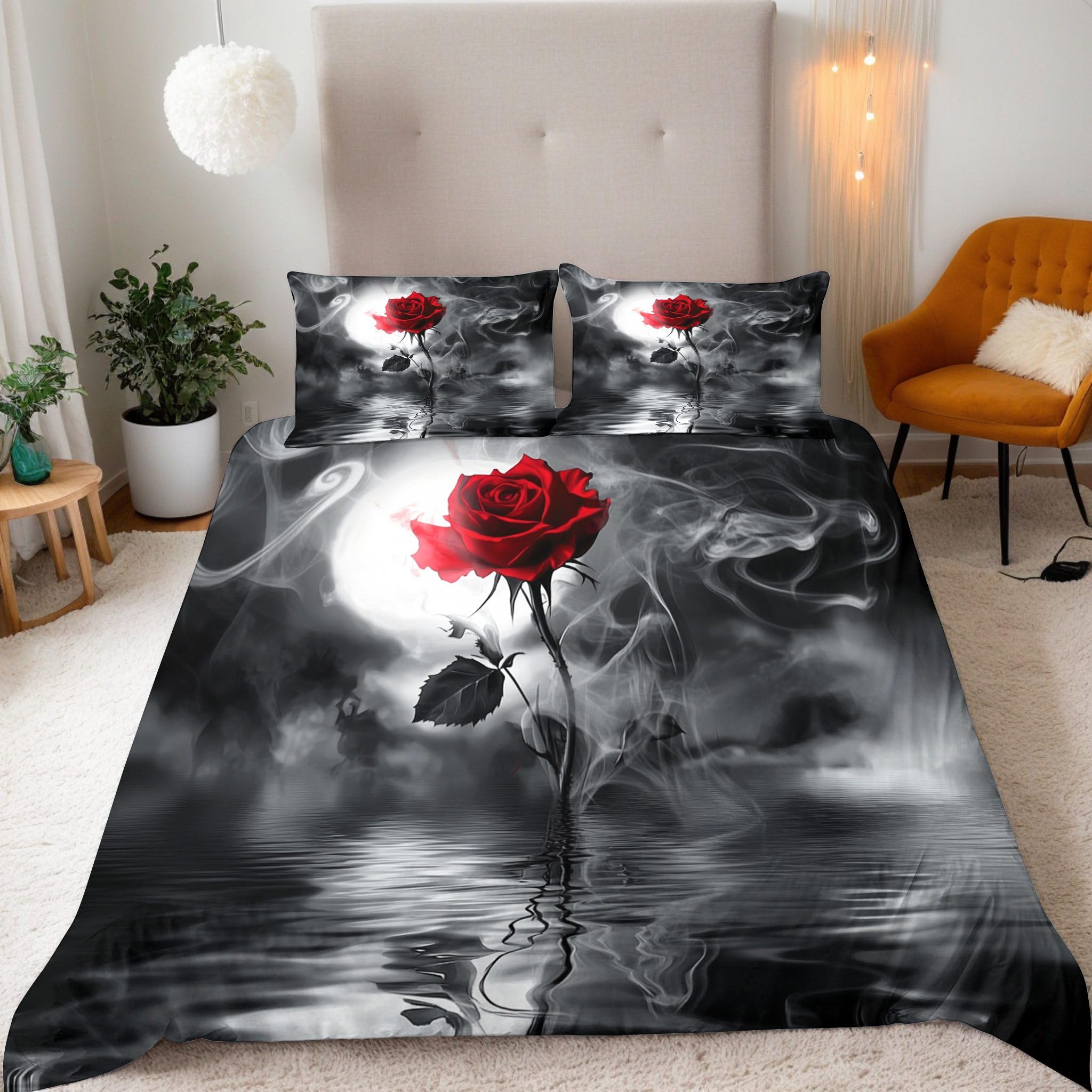 

Water Surface Duvet Cover Set For Kids Teens Quilt Covers Queen Lightweight Down Room Decor 2 Pillowcases 1 Duvet Cover No Quilt EU Single(135x200cm)