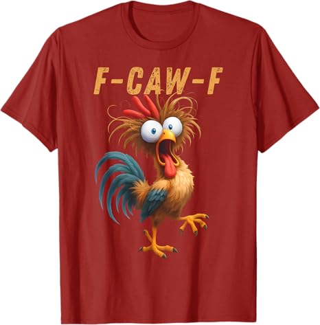 Farmer Chicken Sarcastic Joke Y2k Tee FCawF Funny Chicken Humor Quote Rooster Meme TShirt Novelty Gift Cool Short Sleeve Tops S