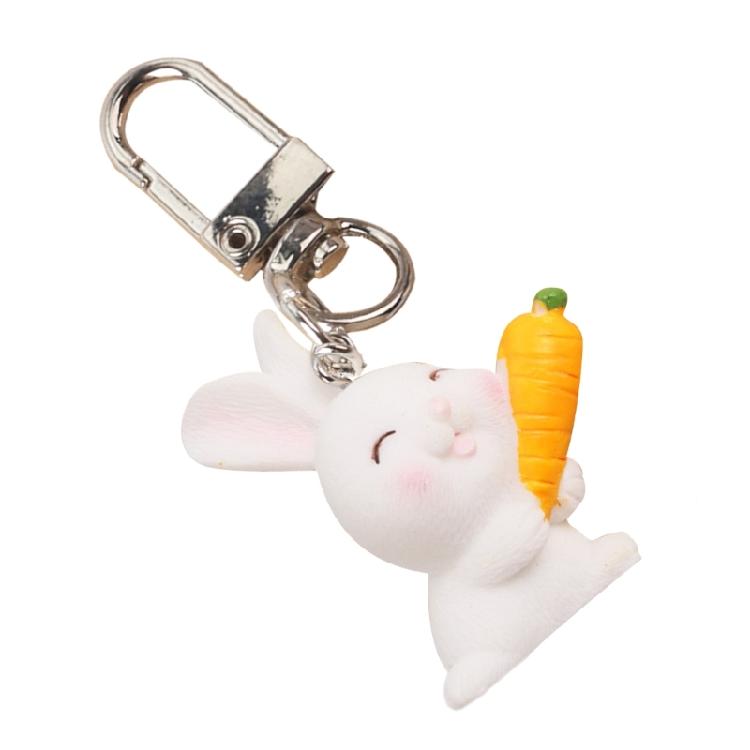 Bunnies Keychain Rabbit Key Rings Keychain Backpack Charm Bag Pendants Women Men