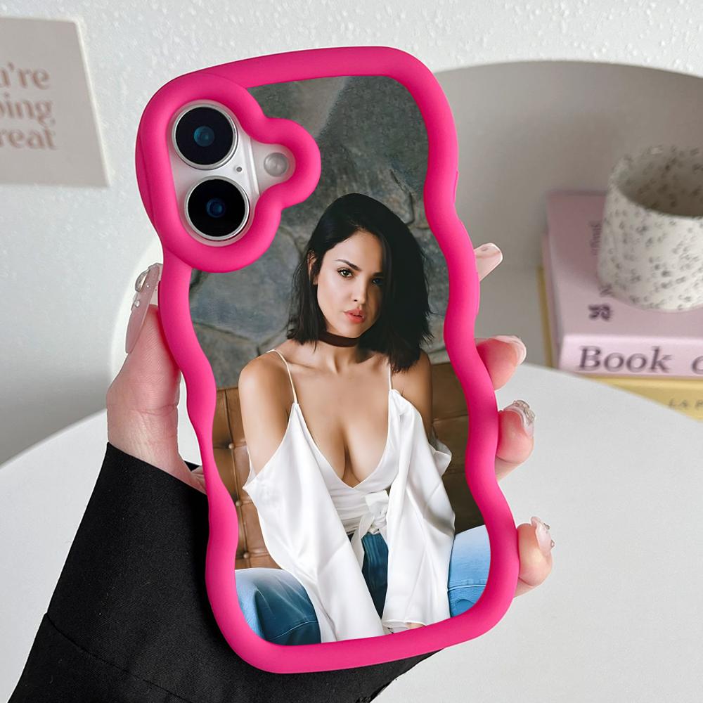 Fashion Eiza Gonzalez Wavy Edge TPU Mobile Phone Case for iPhone 17 16 15 14 13 12 11 Air Pro Max Plus Colorful Cover