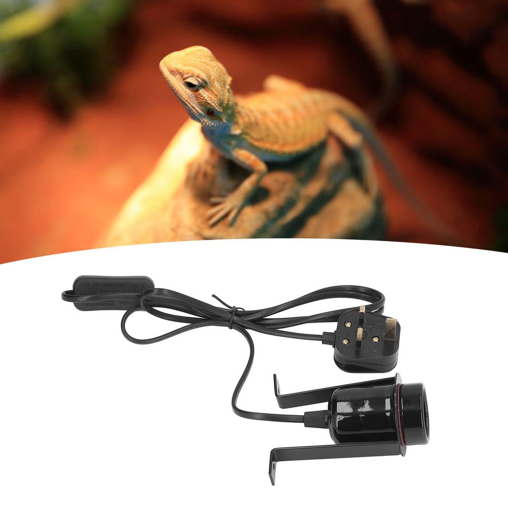 Ceramic Reptile Heat Lamp Holder 300W Loading Reptile Light Socket for E27 Bulb