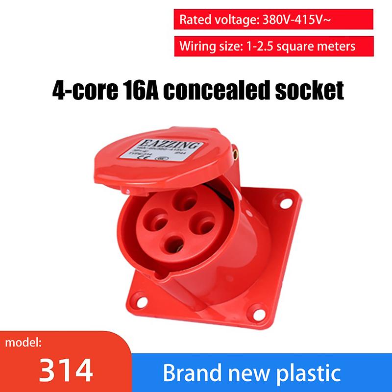 1 Piece 3Pin 4Pin 5Pin Industrial Plug And Socket Waterproof Connector 16A/32A Electrical Connection Wall Mount Socket