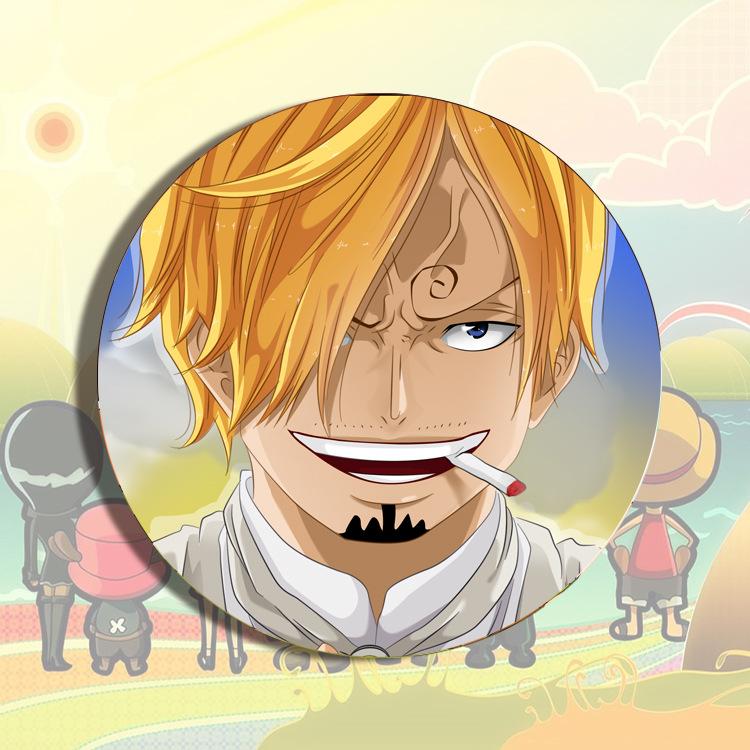 Badge Anime Japanese Cartoon Pin Metal Enamel Brooch Cosplay Accessories Luffy Zoro Nami Chopper Sanji Collection