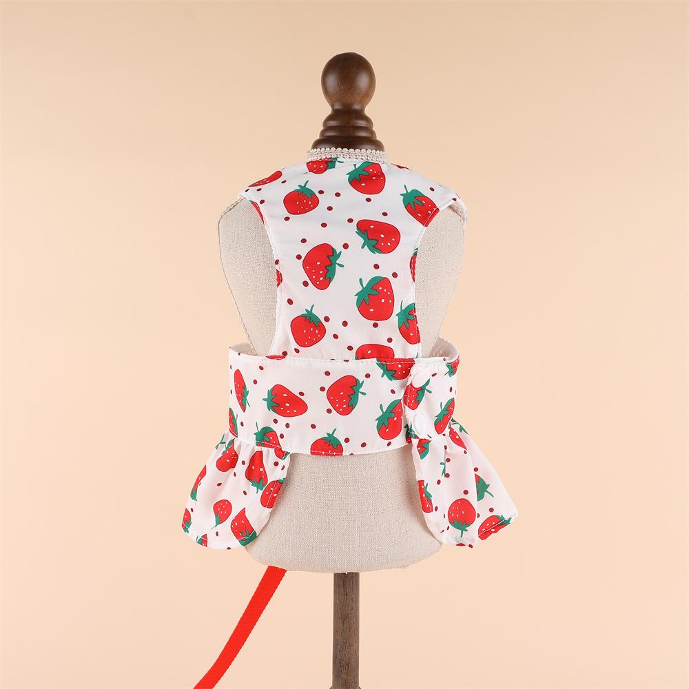 Cute Summer Dog Dress with Leash - Perfect for Female Puppies and Small Dogs