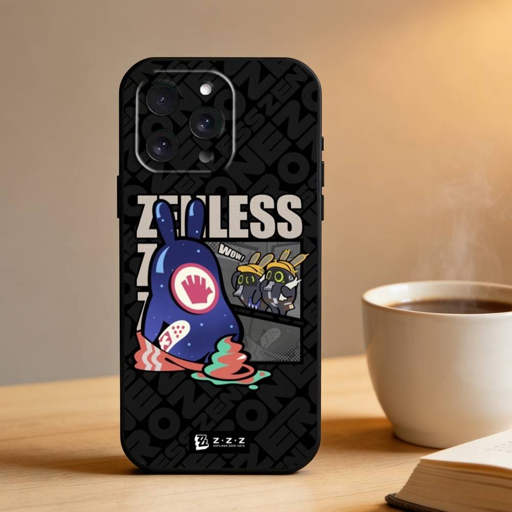 Z-Zenless Z-Zone Zero Bangboo  Phone Case For iPhone 16,15,14,13,12,17,Pro Max,Plus Silicone Black Case