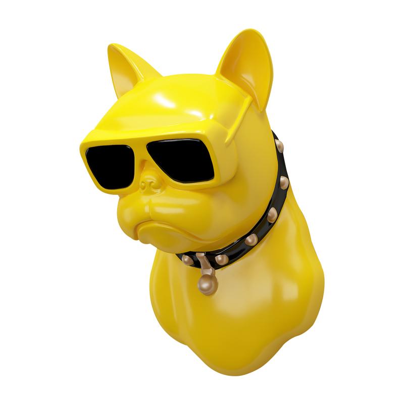 Wall mounted decor Creative Fighting Dog Head Wall Pendant Bar coffee shop restaurant background wall decor ornament sculpture