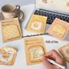 30 Stück einzigartiges Toast-Design selbstklebendes Haftnotizpapier für bequemes Nachrichtenschreiben Studienbedarf mit selbstklebendem Haftnotizblock