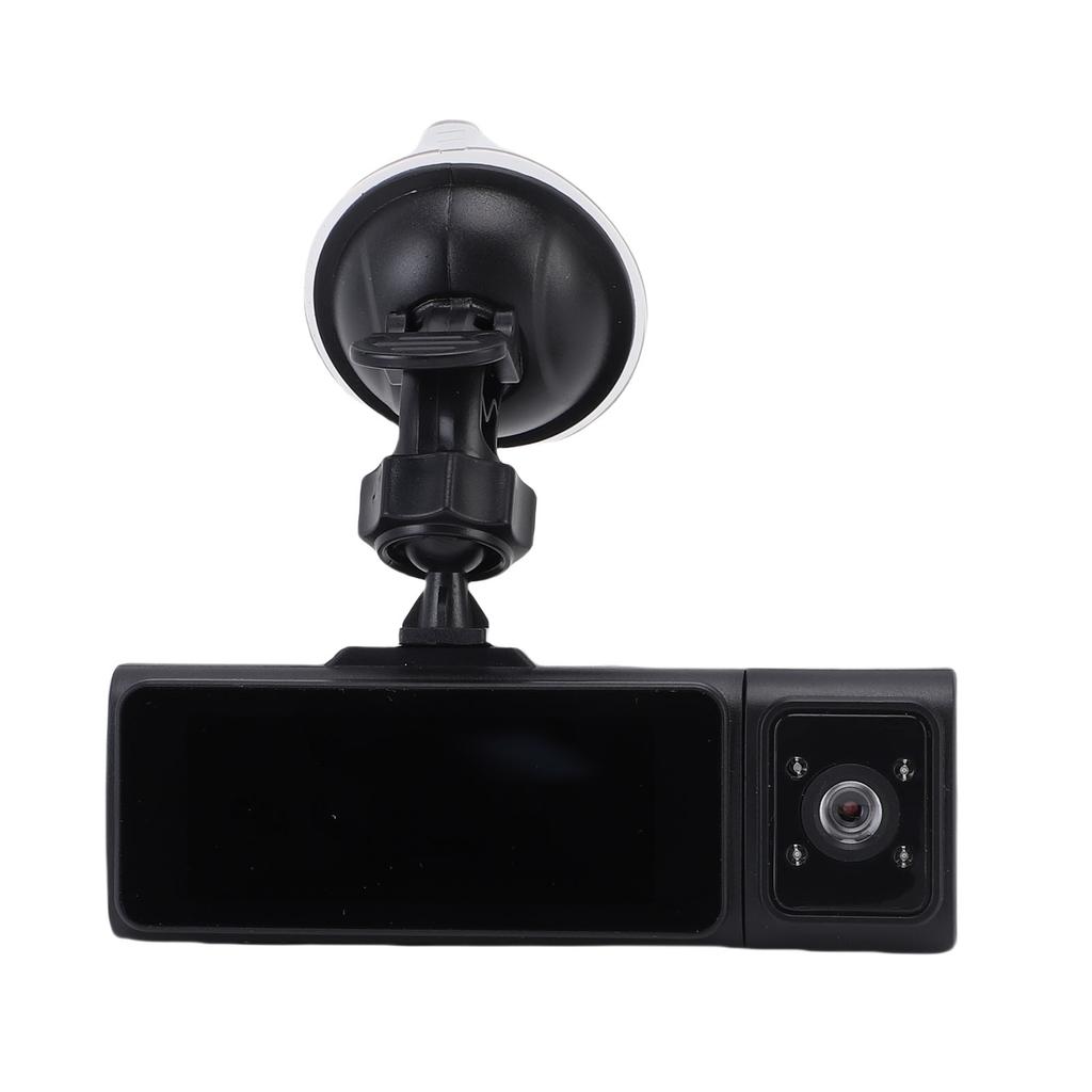 1080P Dash Camera 3 Channel Car Camera DVR Front Rear Inside 170 Degree Wide Angle 2.7 Inch Display 24Hr Parking