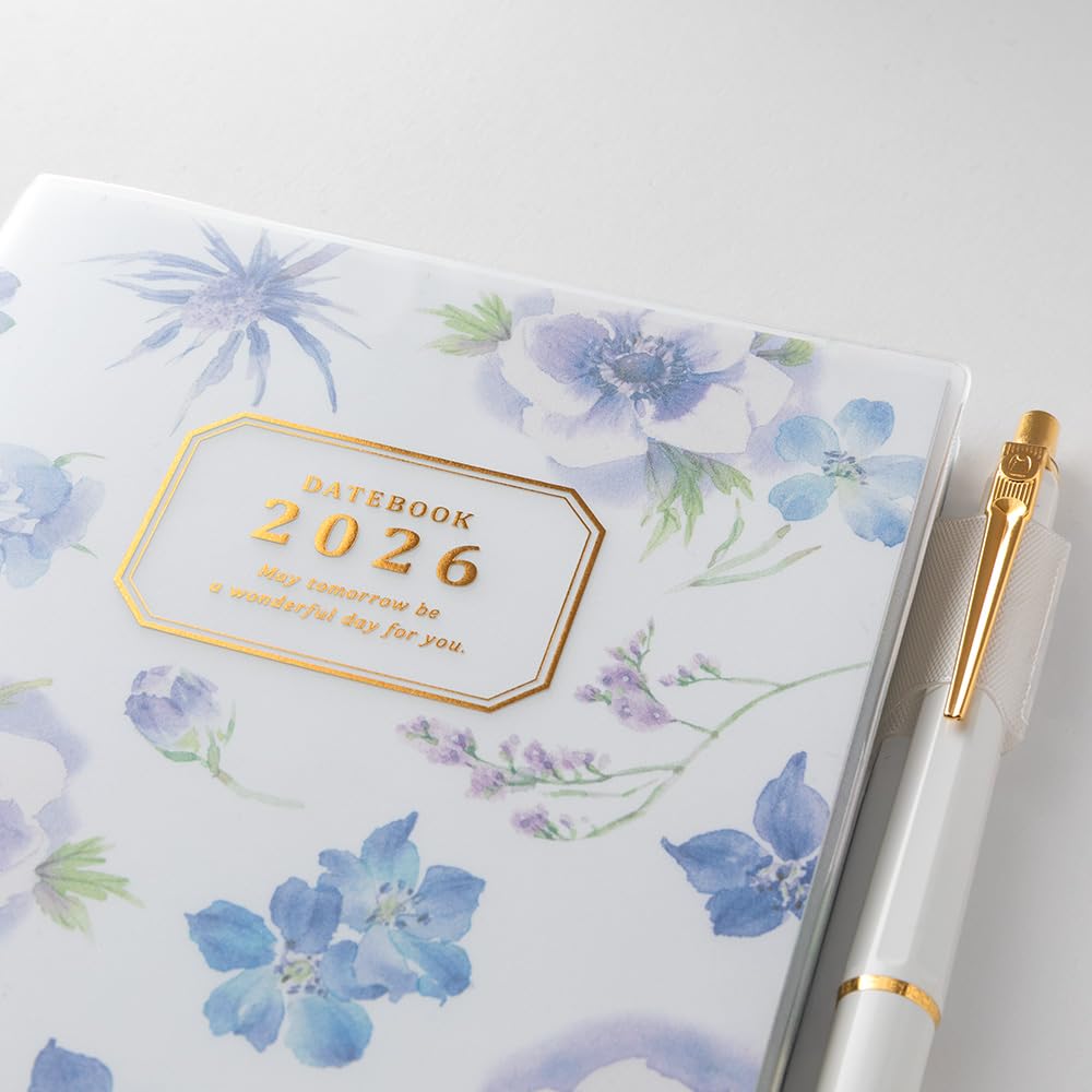 Midori Pocket Country Time Floral 22374006 January Diary, 2026, B6, Weekly, Pattern, (Starts 2026)