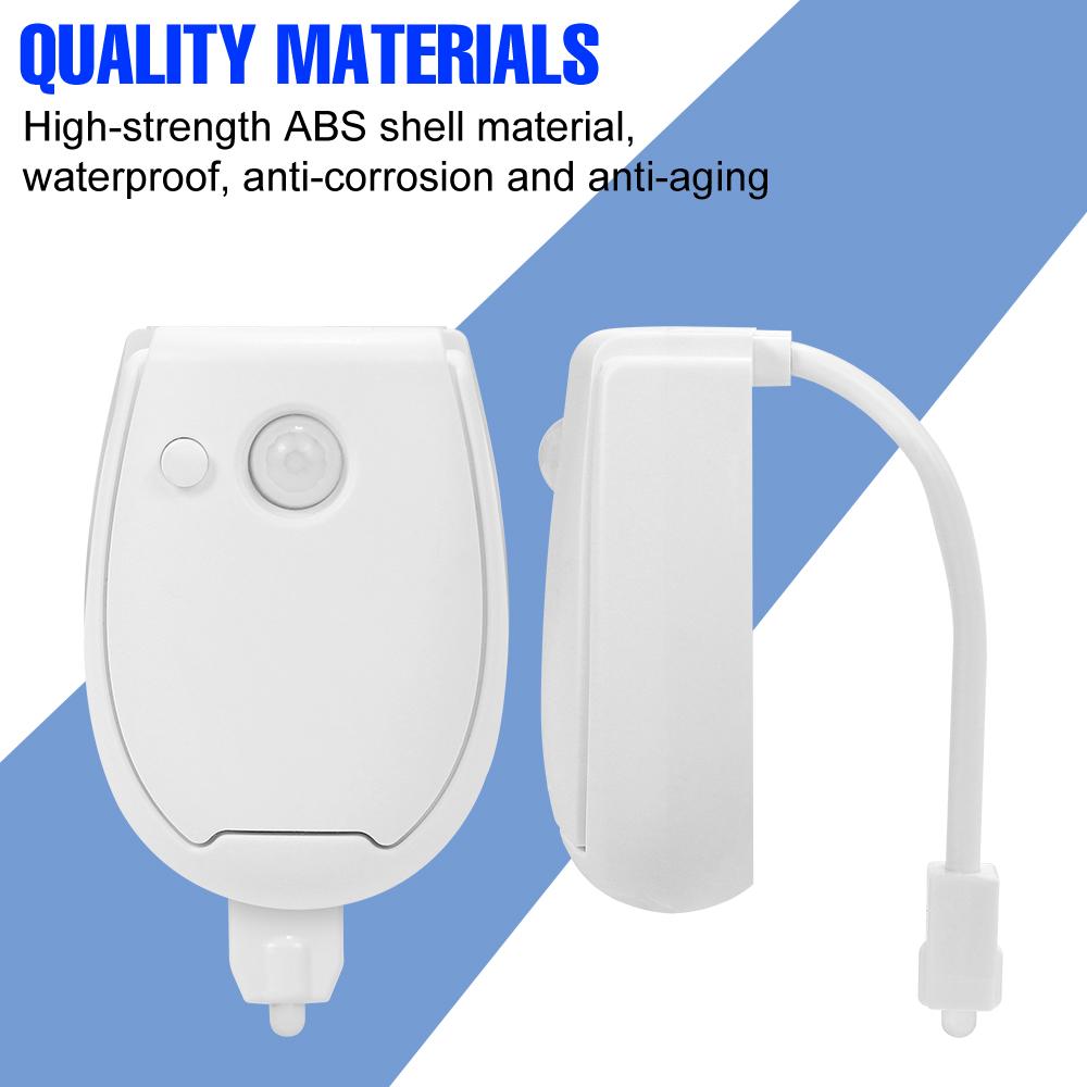 2-Packs LED Toilet Lamp Smart Toilet Bowl Seat Backlight Nightlight PIR Motion Sensor 3 Modes Colors Bathroom Atmosphre Lighting