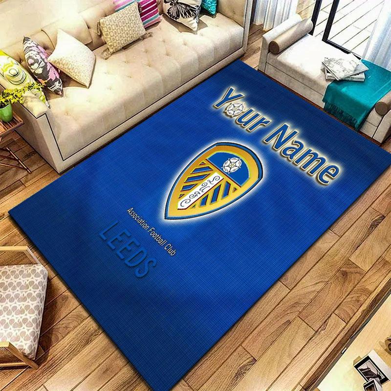 Leeds United Custom Name Carpet Rug for Living Room Bedroom Home Sofa Decoration,Kids Play Non-slip Floor Mat
