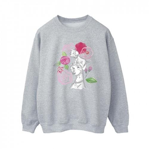 Disney Womens/Ladies 101 Dalmatians Flowers Sweatshirt