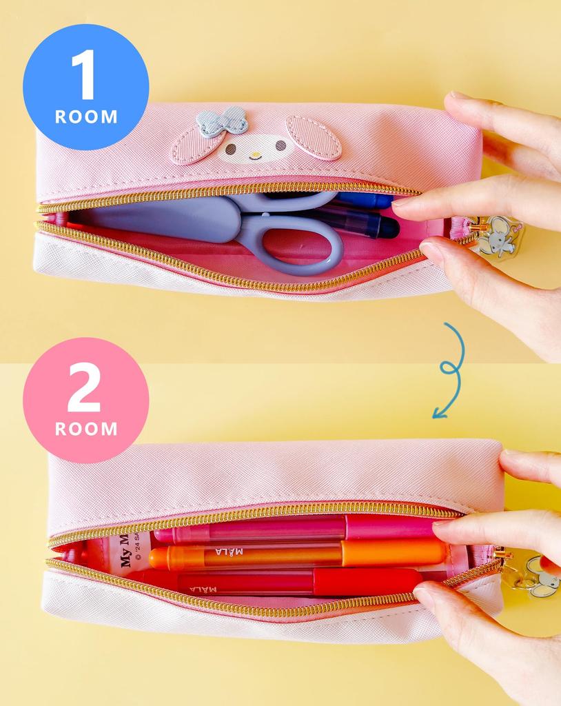 Character Mimipyoco Pencil Accessory Pencil Cinnamoroll 2-Room Case, Pouch, Case, Case, 122203,