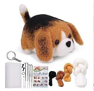 Animali Gatto Cane Set Fai da Te Feltro ad Ago con Tappetino in Schiuma per Progetto Artigianale Kit Forniture per Feltro ad Ago Principianti con Strumenti