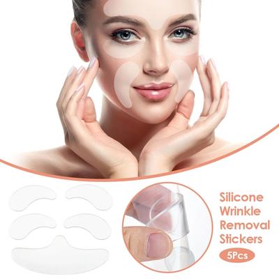 5Pcs Face Forehead Neck Eye Anti Wrinkle Aging Care Sticker Pad Patch Reusable Anti Wrinkle Silicone Patches Skin Lifting Tool