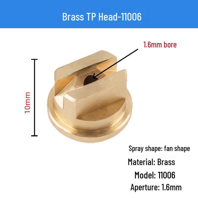 Industrial High-Pressure Brass Detachable Fan Nozzle for Agricultural Spray Cleaning