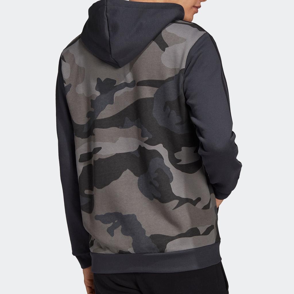 Adidas Originals Camo Full-Zip Hooded Jacket Men Outerwear Black ED7073