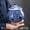 Biscottiera in Porcellana Bianca e Blu Stile Cinese Barattolo Sigillato per Caramelle e Frutta Secca Artigianato Ceramica Barattolo di Stoccaggio Decorazione per la Casa