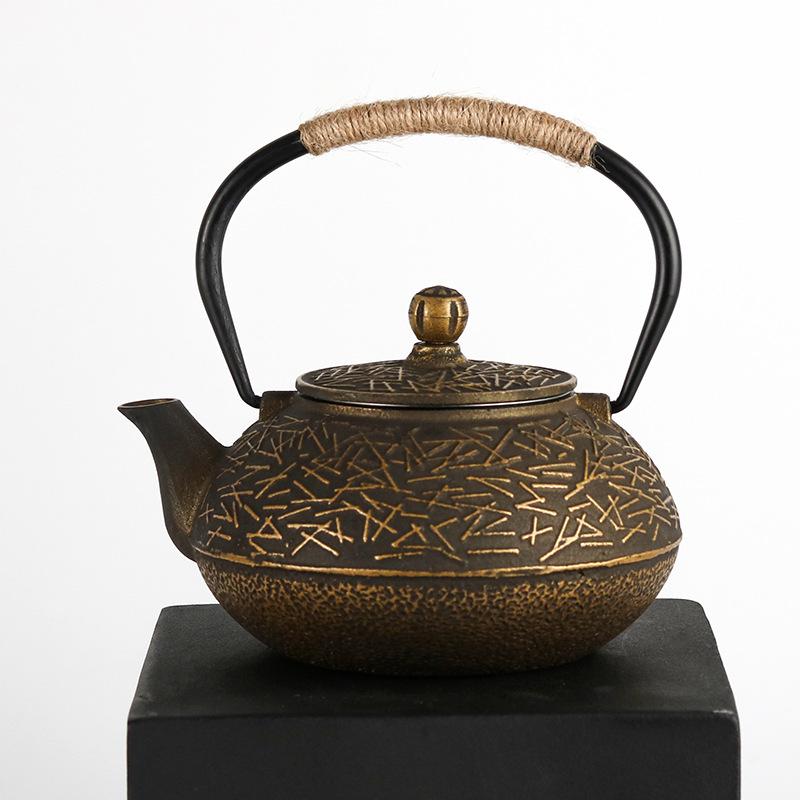 Čínská litinová retro konvice na čaj, čajová souprava, šálek na čaj, ruční dekorace, prodejní kancelář hotelu, měkká dekorace do čajovny