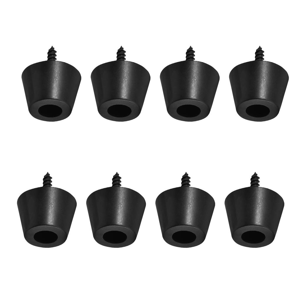 4 Pairs 30x20mm Rubber Feet Anti Vibration Base Pad Stand for Speaker Guitar Amplifier W Screws