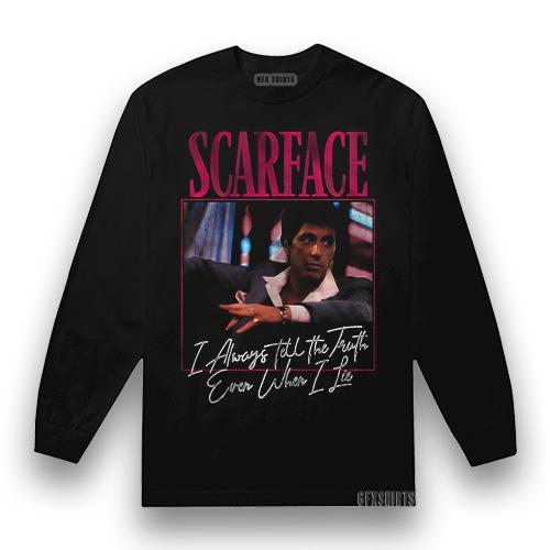 Scarface Always Tell The Truth Even When I Lie Tony Montana Quote T-shirt XL
