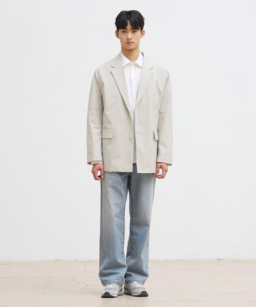 Stco [Summer] Cotton Nylon Comfort Setup Jacket _Light Beige (Oversized)_Sejvb71Osf