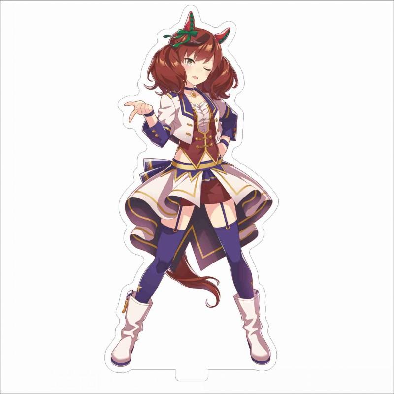 Japan Beautiful Derbil 15 Cm Cartoon Characters Acrylic Double-sided Stand Model Kawaii Cute Office Decoration Panel Permanent Recording Fans