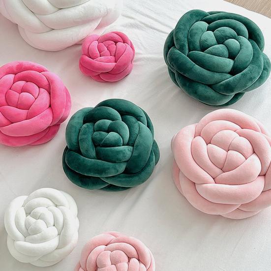 Back Cushion Nordic Style Rose Flower Shape Soft Comfortable Pillow Home Living Room Bedroom Office Decor