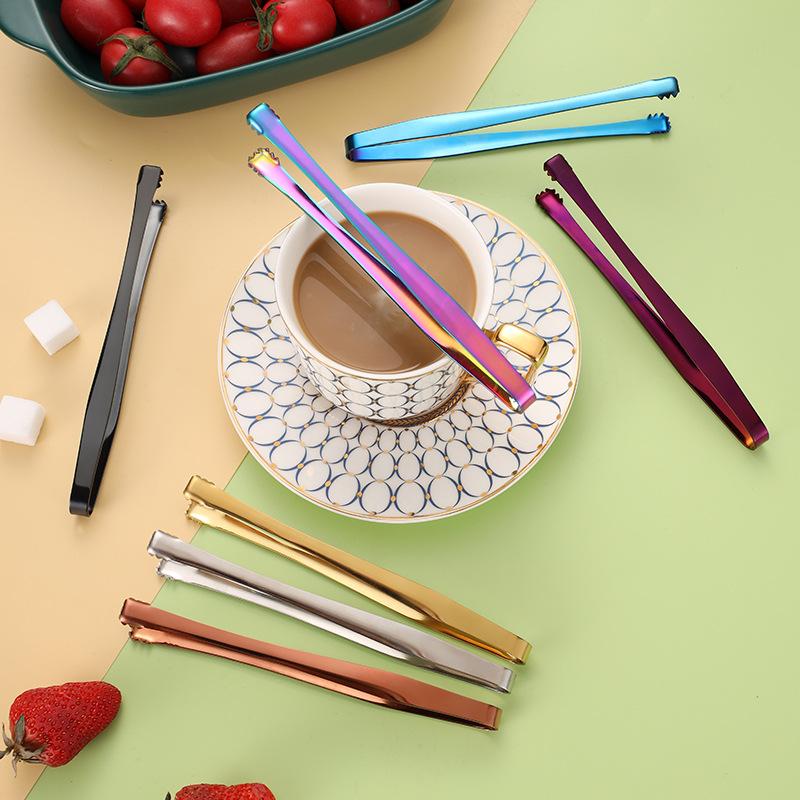 Stainless Steel Kitchen Food Tongs Non-Slip Ice Clip with Teeth BBQ Pastry Baking Clamp Tools Kitchenware Cooking Utensils