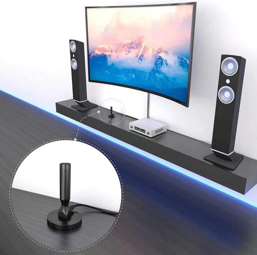 HD Digital TV Antenne - Innen/Außen mit Magnetfuß 360° Empfang für 4K 1080P HDTV Kostenlose Lokale Sender