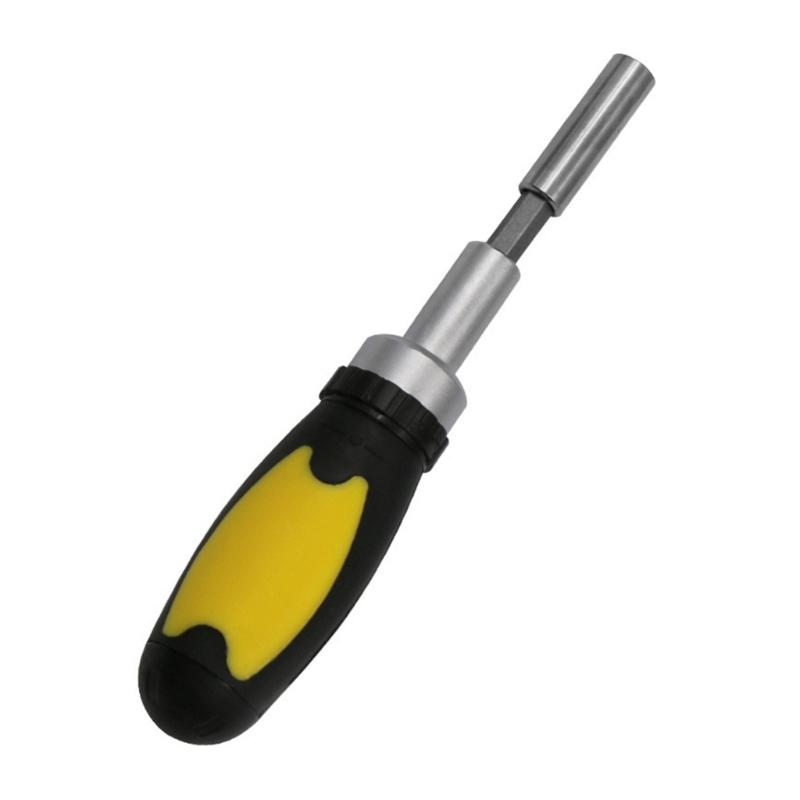 Manico Cacciavite a Cricchetto 1/4in senza Punte Mandrino a sgancio rapido Porta Punte Magnetiche, Manico Cacciavite a Cricchetto