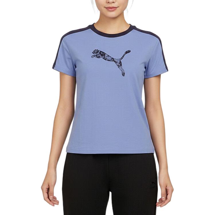Puma T7 Fashion Sports Casual Short Sleeve T-Shirt Women tops 63846060 S