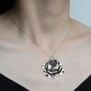 Vintage Rose Flower Pendant Necklace Handmade Flower Beads with Loop DIY Jewelry Making Flower Beads Dangle Pendants